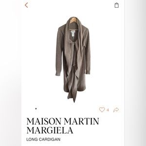 Madison Martin Margiella Long Cashmere Cardigan